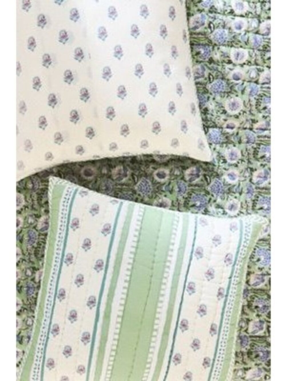 Anthropologie NWOT Cotton Voile Printed 26" Euro Sham in Khira Green